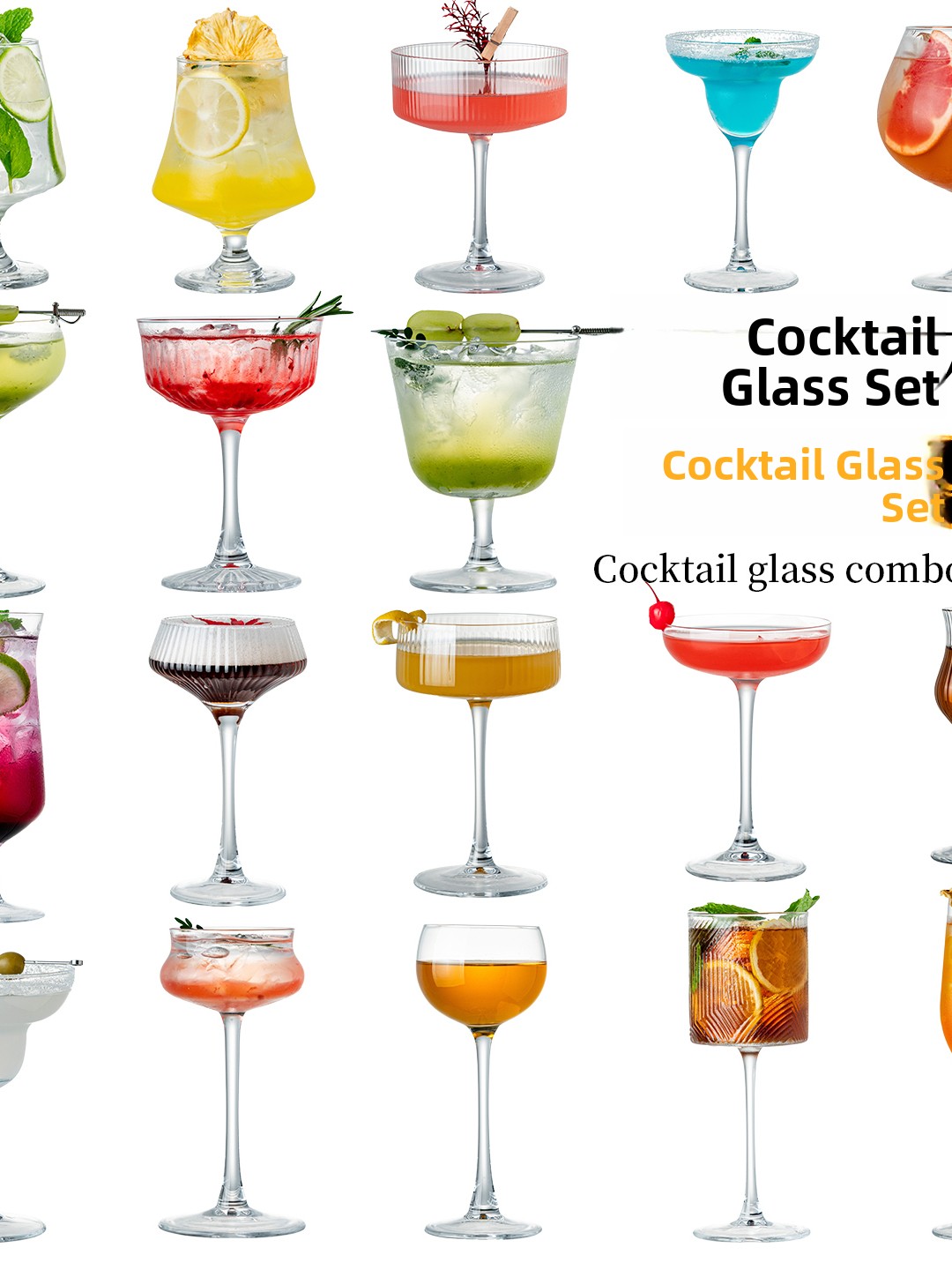 Old Fashioned Glass - Premium Crystal Glass Cocktail Set Vintage