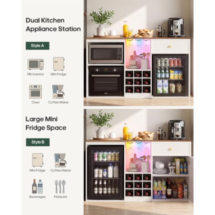 Coffee Bar Cabinet with Fridge - Home Bar And Fridge recension och pris