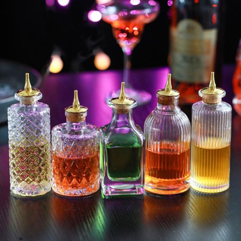 Vintage Glass Bitters Bottle W - Bitters Bottle Set recension och pris