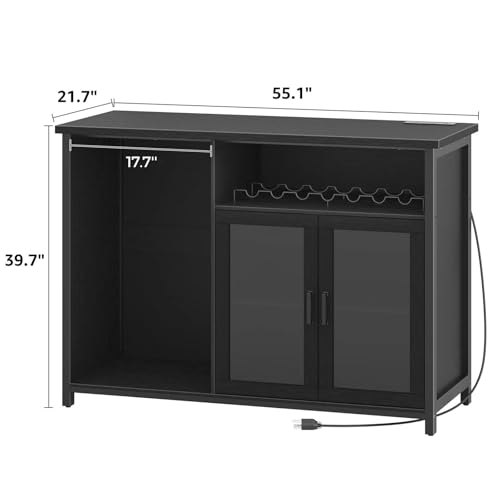 Wine Bar Cabinet with Mini Fri - Home Bar Setup recension och pris