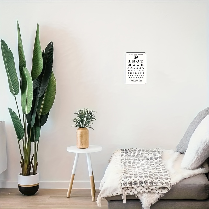 Vintage Wine Eye Chart Metal S - Home Bar Cafe recension och pris