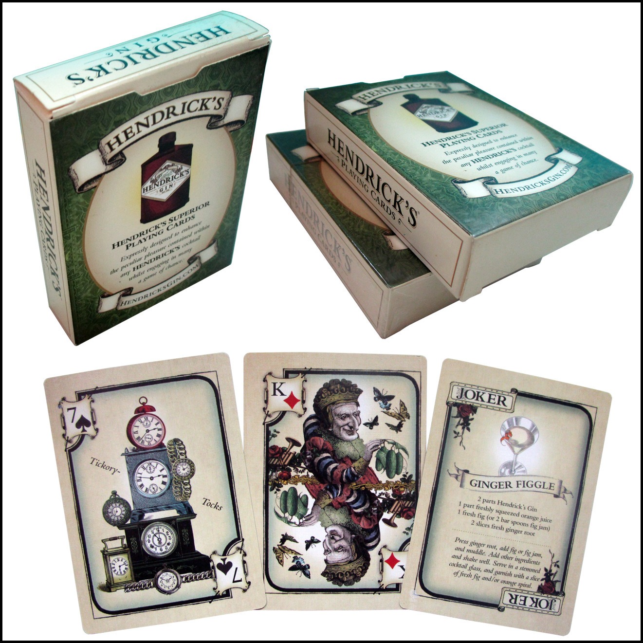 Full 52-card Deck Hendrick's G - Cocktail Recipe Book recension och pris