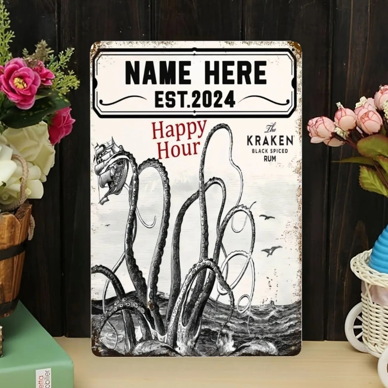 CIFbuy 2D Flat Vintage Kraken  - Home Bar Signs recension och pris