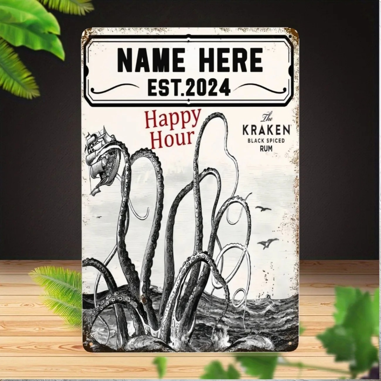CIFbuy 2D Flat Vintage Kraken  - Home Bar Signs recension och pris