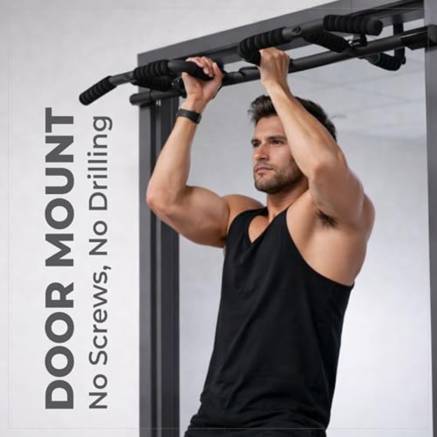 Doorway Pull Up Bar Set with S - Home Bar Setup recension och pris