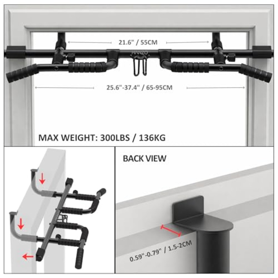 Doorway Pull Up Bar Set with S - Home Bar Setup recension och pris