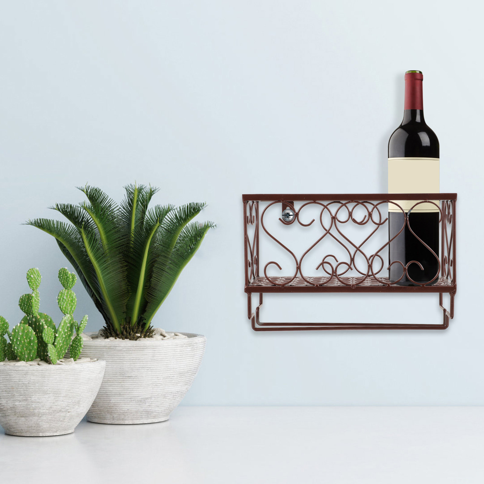 Space Saving Wall Mounted Wine - Home Bar Shelf recension och pris