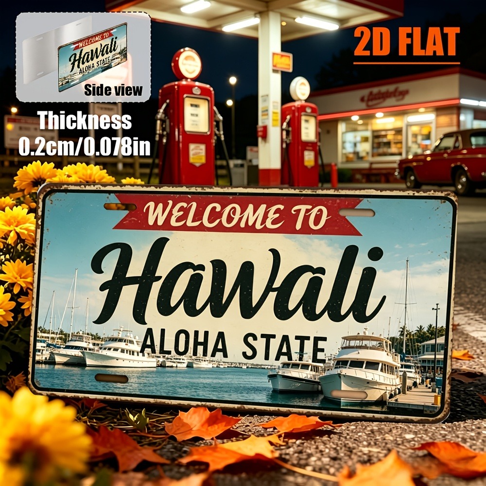 Customizable 1pc 2D Flat Hawai - Home Bar Signs recension och pris