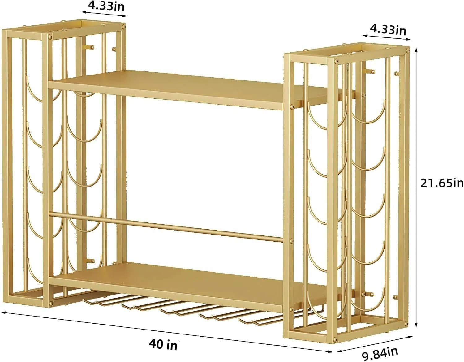 Wall Mounted Wine Rack, Wine R - Home Bar Shelf recension och pris