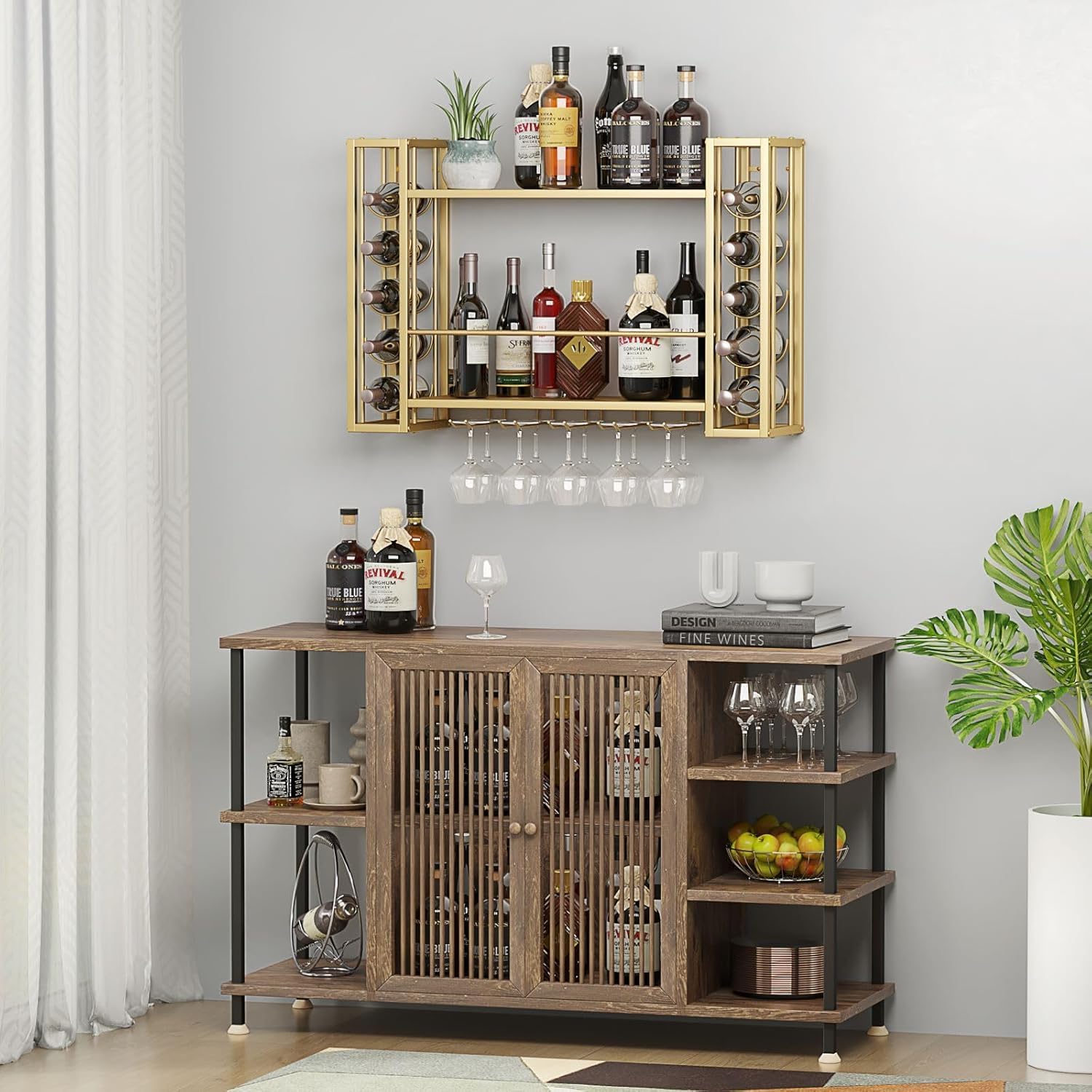 Wall Mounted Wine Rack, Wine R - Home Bar Shelf recension och pris