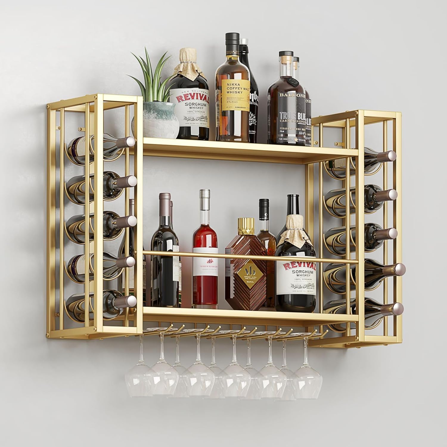 Wall Mounted Wine Rack, Wine R - Home Bar Shelf recension och pris